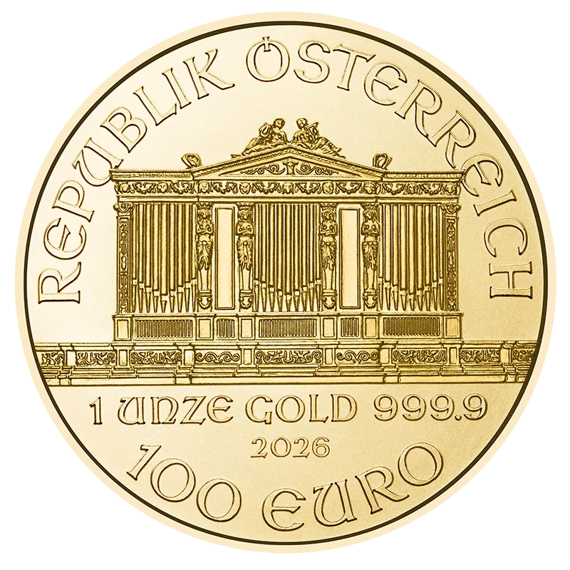 Gold Philharmoniker 1 oz | Wiener Philharmoniker Goldmünze 999,9 | Münze Österreich