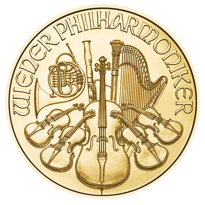 Gold Philharmoniker 1 oz | Wiener Philharmoniker Goldmünze 999,9 | Münze Österreich