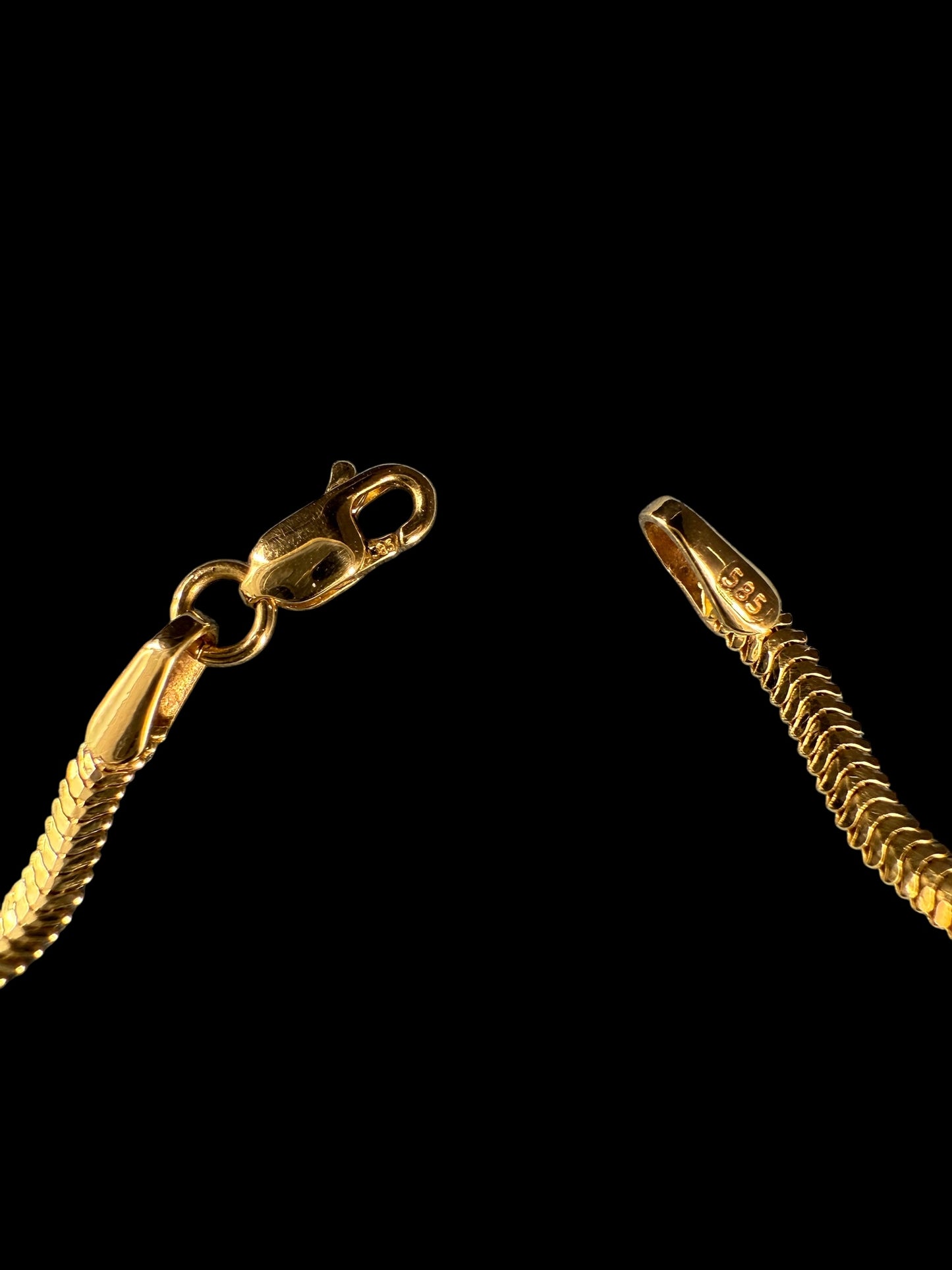 14 Karat Gold Schlangenkette – Moderner Luxus für Damen & Herren