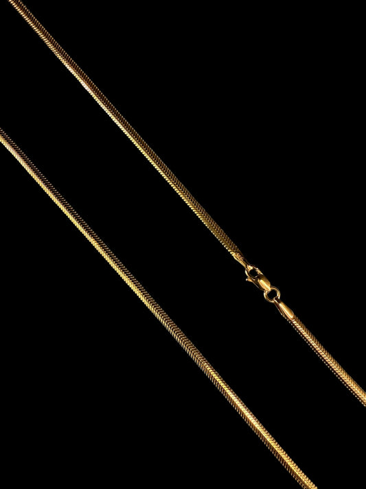 14 Karat Gold Schlangenkette – Moderner Luxus für Damen & Herren