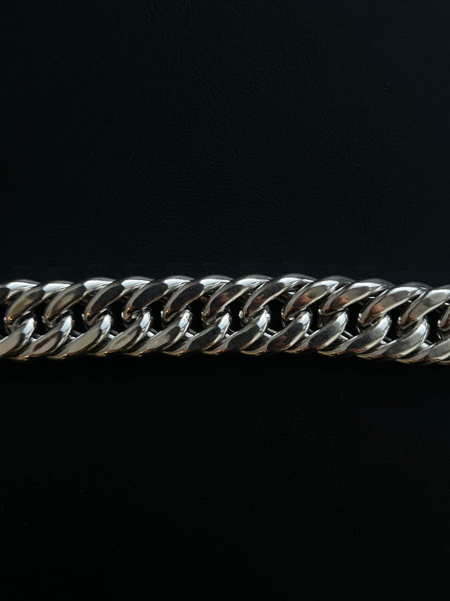 925 Silberkette - Panzerkette Silber 15mm 55cm